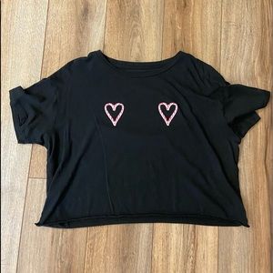 Sale🎉🎉🎉PINK Victoria’sSecretCropCandyCaneHeartsTop